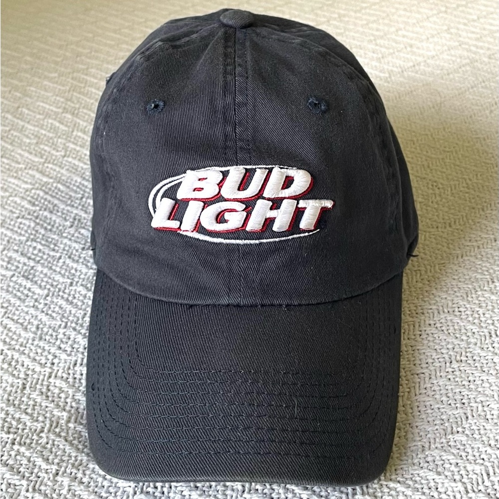 Bud Light hat/cap. One-Fit. Navy Blue. Good condition.
